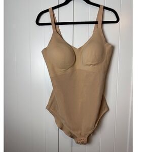HoneyLove Sculptwear Full Body Tank Bodysuit Shapewear Nude XL